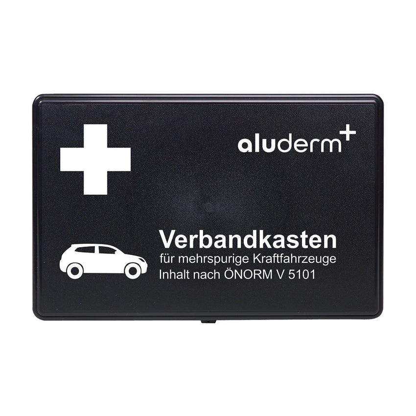 Verbandkasten GLOW schwarz für mehrspurige KFZ ÖNORM V 5101:2026
