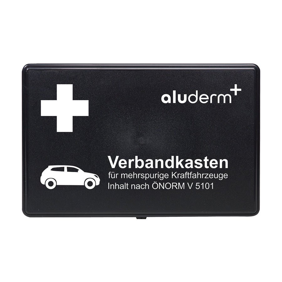 Verbandkasten GLOW schwarz für mehrspurige KFZ ÖNORM V 5101:2026
